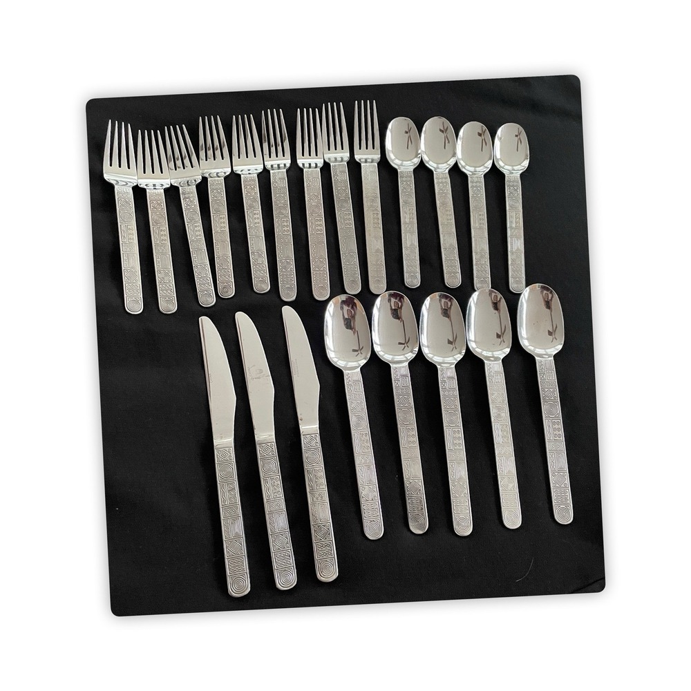 21-Piece Cambridge Stainless China Flatware‎ Set